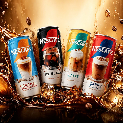 Nescafe咖啡印尼进口版本罐装卡布奇诺黑咖啡拿铁味饮料