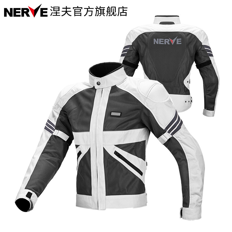 NERVE涅夫米网眼夏季网眼摩托车衣服骑行服男透气机车赛车服防摔