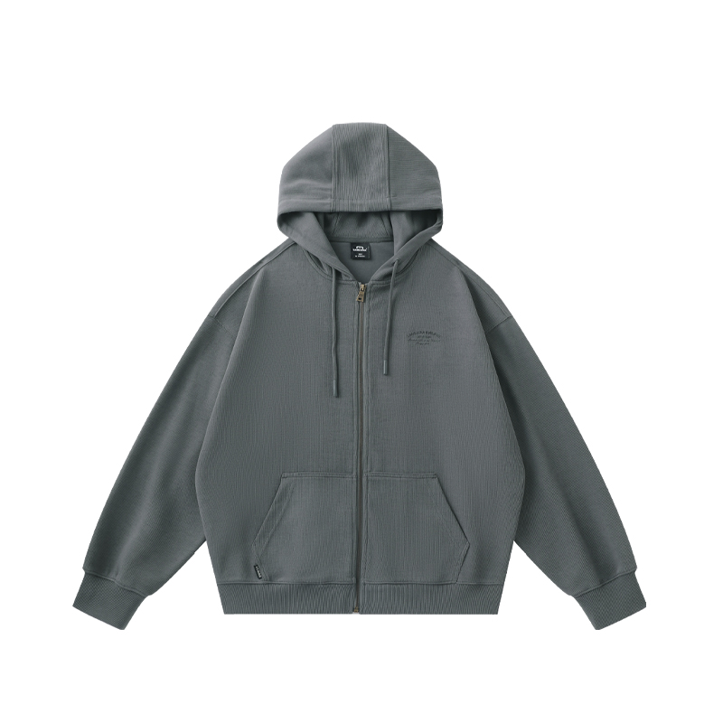 香港潮牌美式字母针织连帽卫衣男2025秋季新款青少年休闲重磅外套