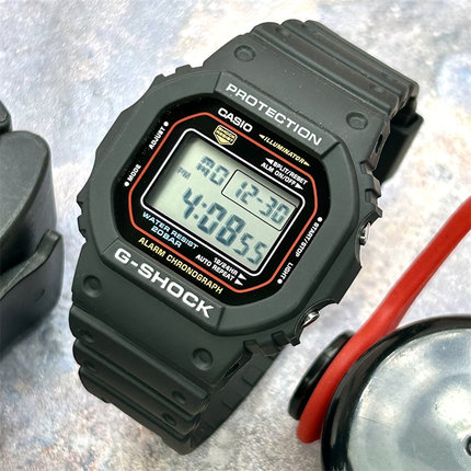 卡西欧柴犬限定 GSHOCK李宁CHUMS联名小方块手表男 DW-5600SHB