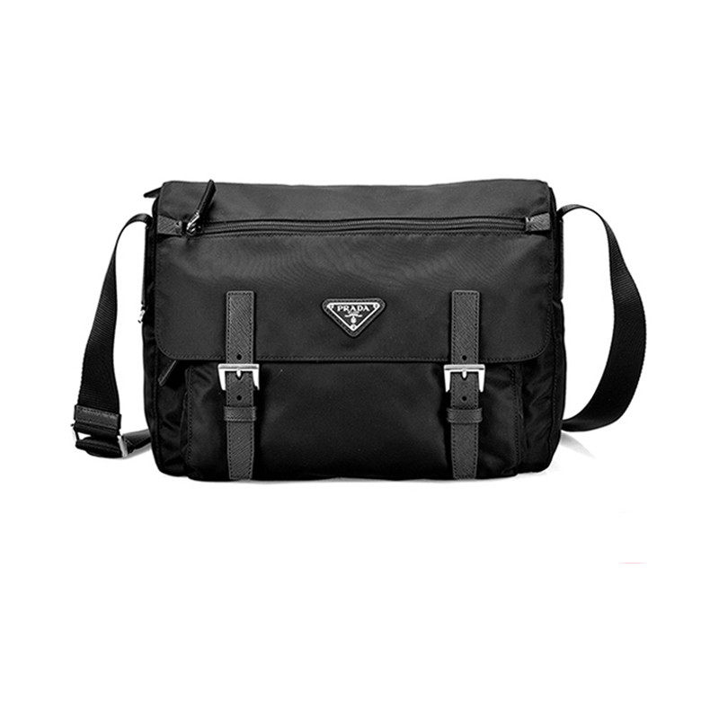 Prada/普拉达男士欧美时尚尼龙布单肩斜挎包中号1BD671 ZOT F0002