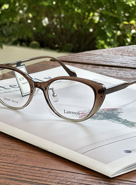 浪特梦猫眼修饰脸型超轻板材女窄框可配防蓝光近视眼镜框架83340