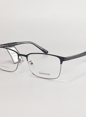 浪特梦时尚防蓝光眼镜框潮近视配高度数眉毛框半框商务镜架82336