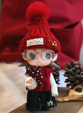 现货8分娃衣zsiga娃衣嘎子姐娃衣新年穿搭羊羔毛红色马甲无需拔头