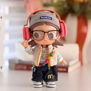 zsiga娃衣molly娃衣可动嘎子姐八分娃衣条纹毛衣牛仔裤bjd娃衣