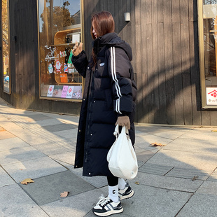 时尚 棉衣过膝羽绒棉服宽松艺考棉袄冬季 外套女 长款 2024年韩版