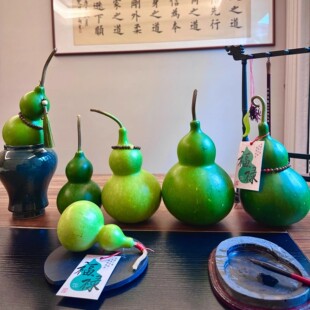 翠绿天坛宝贝新鲜葫芦文玩青皮天然喜庆挂件云南 墨绿八宝葫芦新品