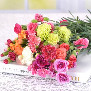 康乃馨鲜花同城云南包邮向日葵香水百合多头玫瑰水养洋牡丹洋桔梗