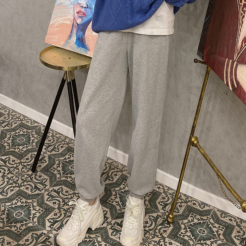 MROVMAAE/ Mo Mai 2021 Easy motion Casual pants sweatpants  grey Show thin Versatile fashionin the Women's clothing/Boutique , Pants , Casual pants  category - from Buy2taobao.com to provide professional Taobao agent buy service