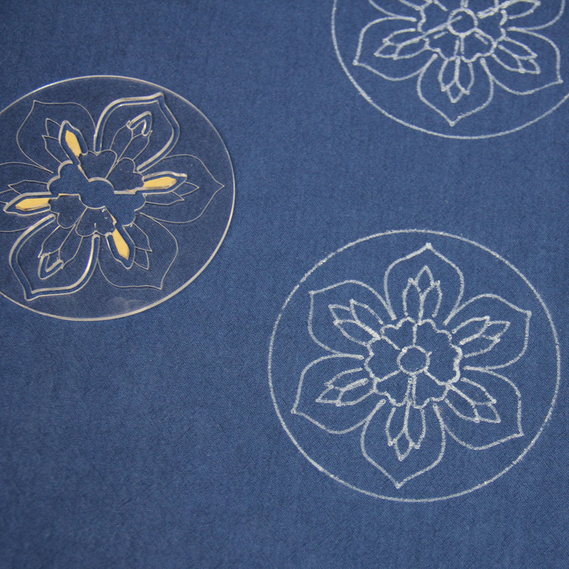 DIY六瓣花10cm手作刺子绣模板