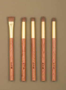 屋久杉黄狼毛指腹形眼影刷晕染刷圆头遮瑕刷细节上色化妆刷仙宝兰