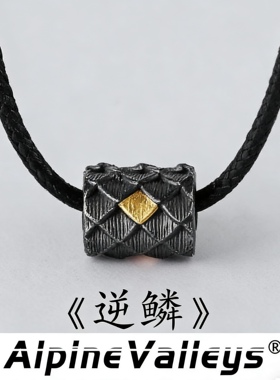 手工纯银龙鳞《逆鳞》小蛮腰男士项链小众高级饰品吊坠锁骨链挂坠