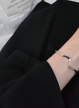 纯银手环小众轻奢莫比乌斯银手镯