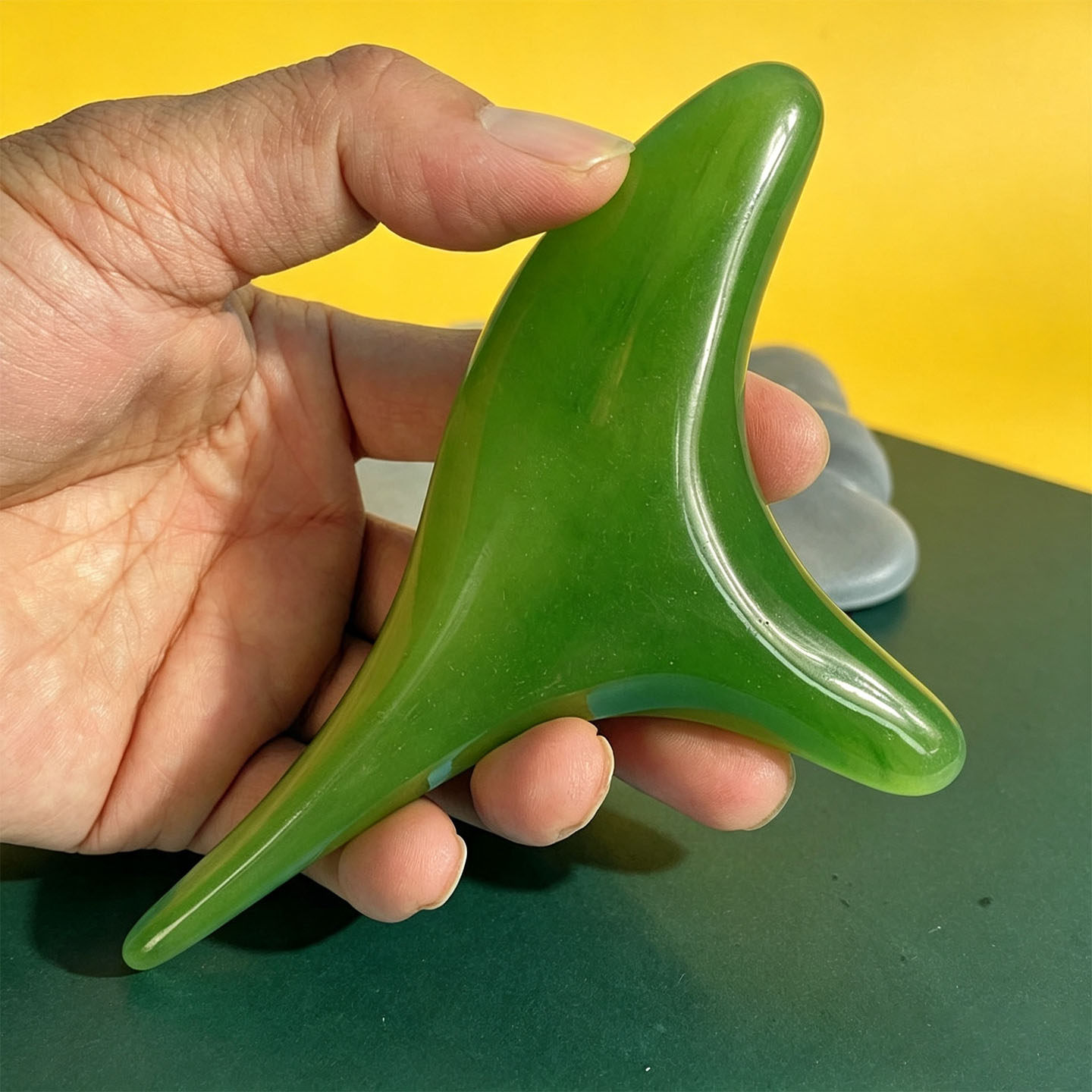 蜜蜡特大号三角雀足部按摩点穴位点按棒脚底足疗按摩器足底刮痧棒