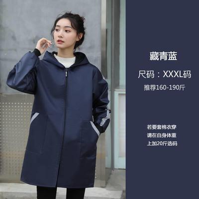 新时尚长袖围裙大人女防水防油罩衣外套男春秋加绒加厚工作服上班