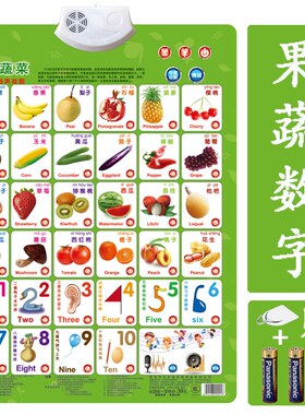汉字宝宝字母表带声音儿童字母贴画墙贴早教有声读物挂图三字经