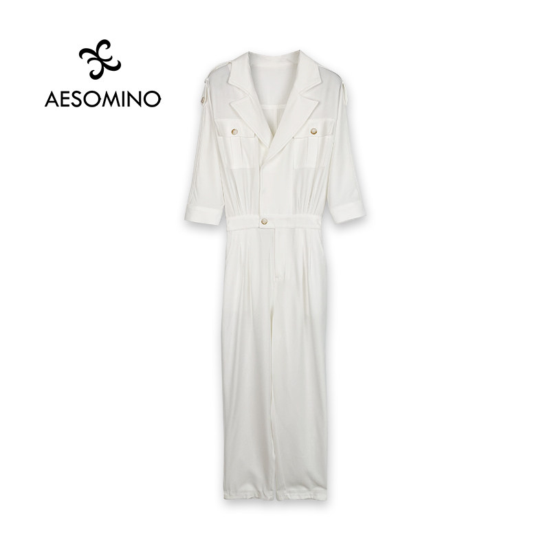 Aesomino/衣莎美诺连体裤白色Y36400292
