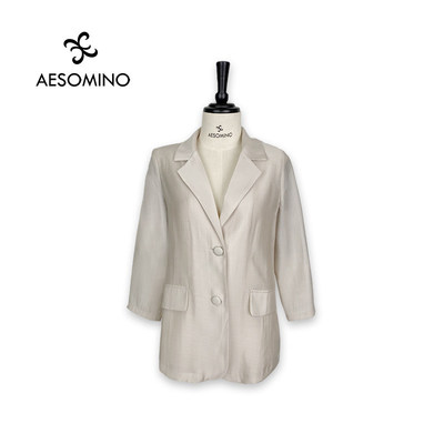 Aesomino/衣莎美诺西装外套咖色Y069A22353