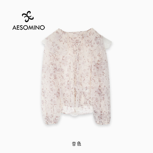 女娃娃领减龄系带衬衫 雪纺衬衫 上衣系列多色Y684C5037 长袖 新中式