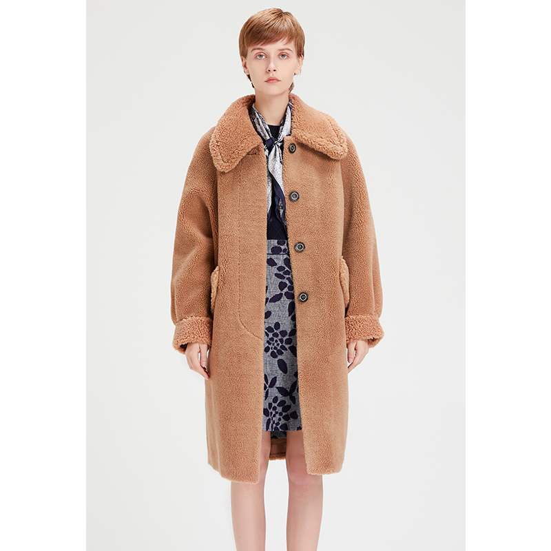 反季特卖超值AESOMINO衣莎美诺皮草外套女红沙漠64503257