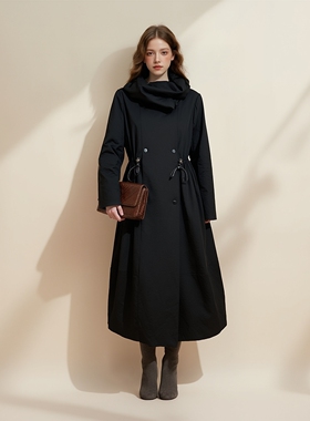 特卖衣莎美诺秋冬长款风衣鹅绒服极简风外套女宽松显瘦Y457D8103