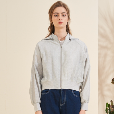 Aesomino/衣莎美诺夹克白灰色61074076