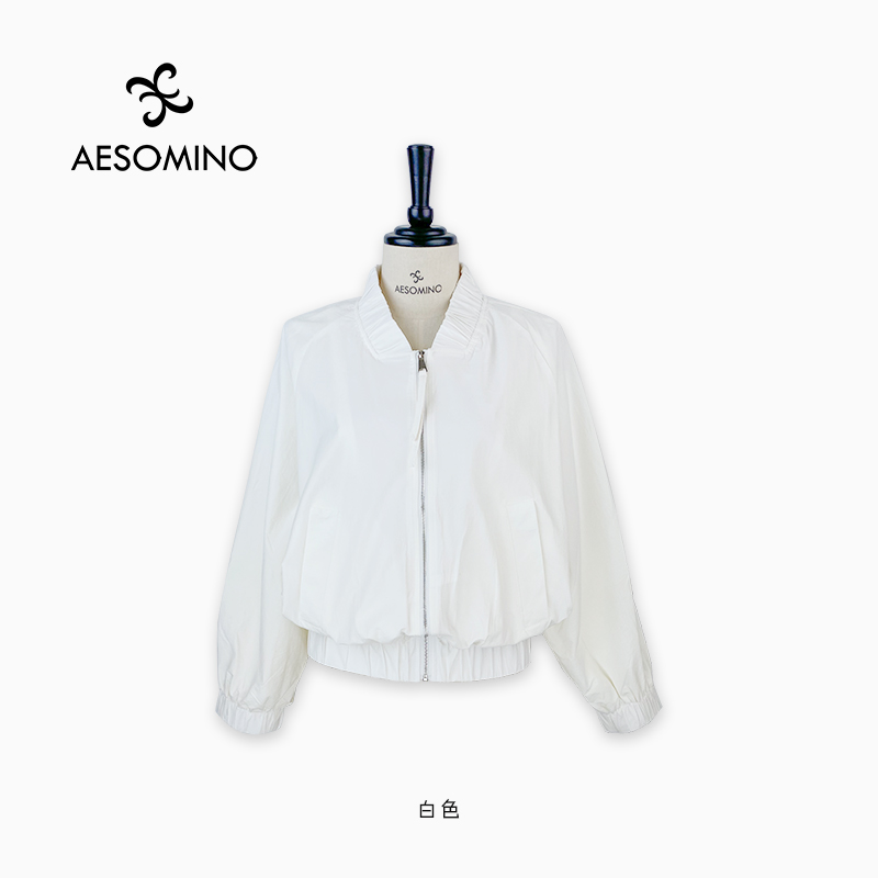 Aesomino/衣莎美诺夹克外套白色Y633C0037