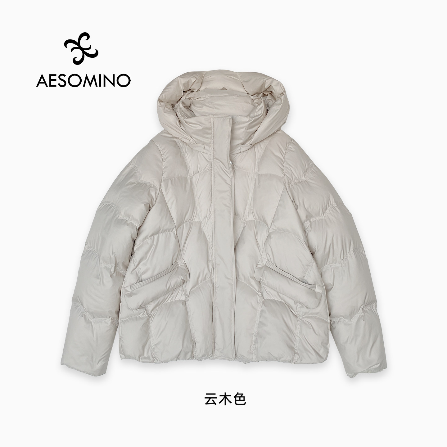 短款90鸭绒女羽绒服连帽保暖