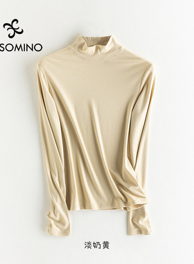 【新品】 Aesomino/衣莎美诺春秋羊毛半高圆领打底衫Y530C4635