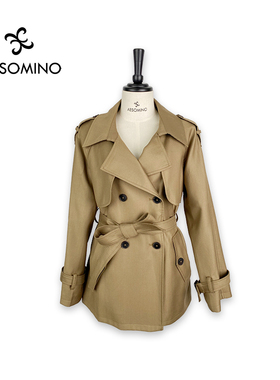 Aesomino/衣莎美诺短款风衣卡其Y287C2205