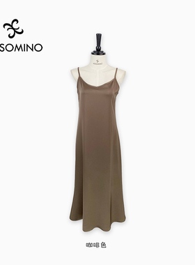 衣莎美诺夏高级感圆领背心吊带连衣裙时尚收腰显瘦无袖Y609B6601