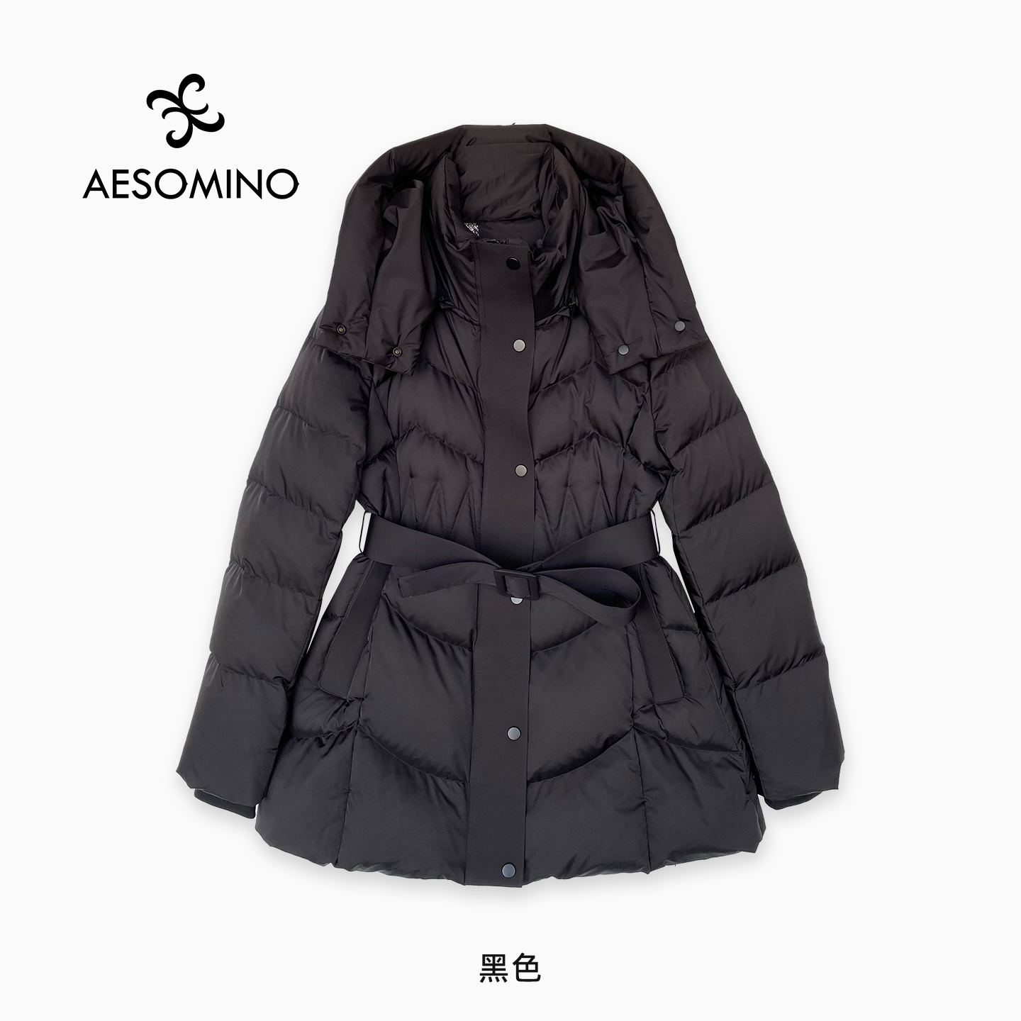 冬羽绒服高蓬保暖收腰连帽