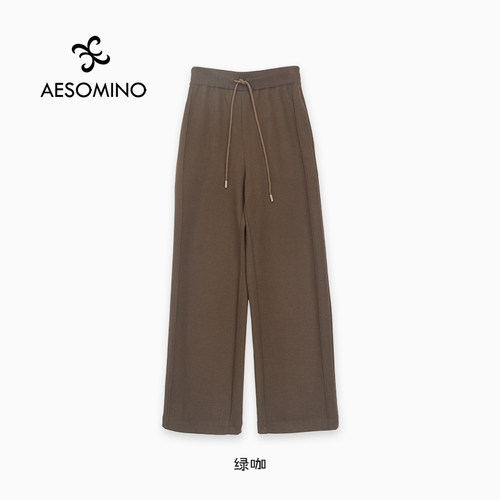 【新品】Aesomino/衣莎美诺冬休闲裤子长直筒裤Y586D6611