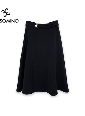 2025夏新款气质A字高腰通勤百搭中长款半身裙Y337B60831