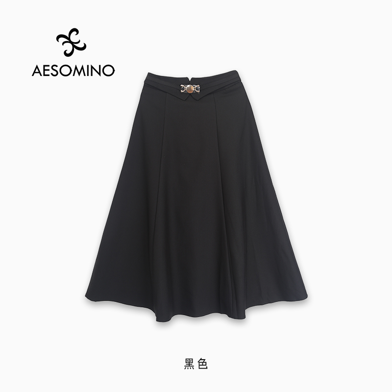 Aesomino/衣莎美诺春秋半裙A字裙子Y590C1895