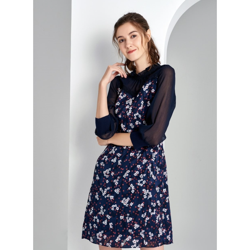 AESOMINO衣莎美诺春秋连衣裙山茶花63104006