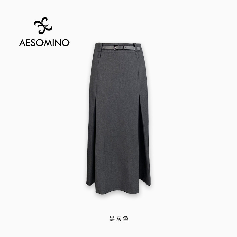 Aesomino/衣莎美诺半裙黑Y550C6236