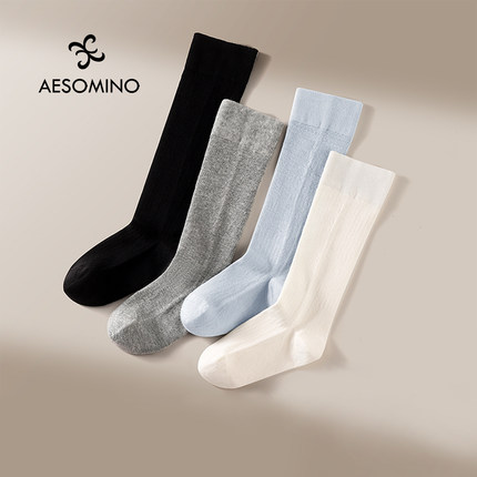 【4双】百搭无骨堆堆袜女中筒袜纯棉春秋款日系学院风袜Y661CABZA