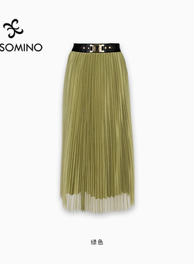 Aesomino/衣莎美诺半裙绿色Y293B1136