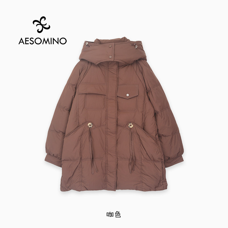 休闲风保暖卡其冬季中款