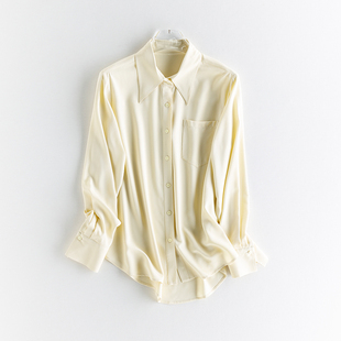 通勤宽松H型衬衫 Y530C4851 女透气免烫不易皱云感衬衣上衣显瘦衬衫