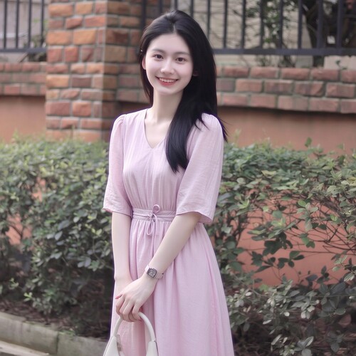 衣莎美诺夏季天丝V领A字连衣裙