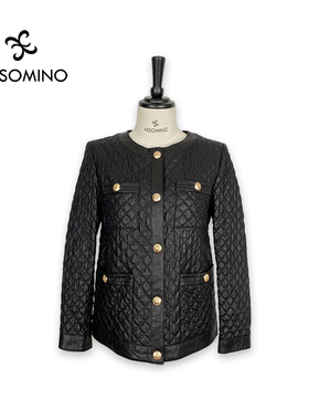 AESOMINO衣莎美诺秋冬皮衣短外套女Y432C6508