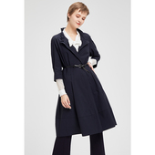 AESOMINO衣莎美诺春秋长款 风衣女藏青63073001