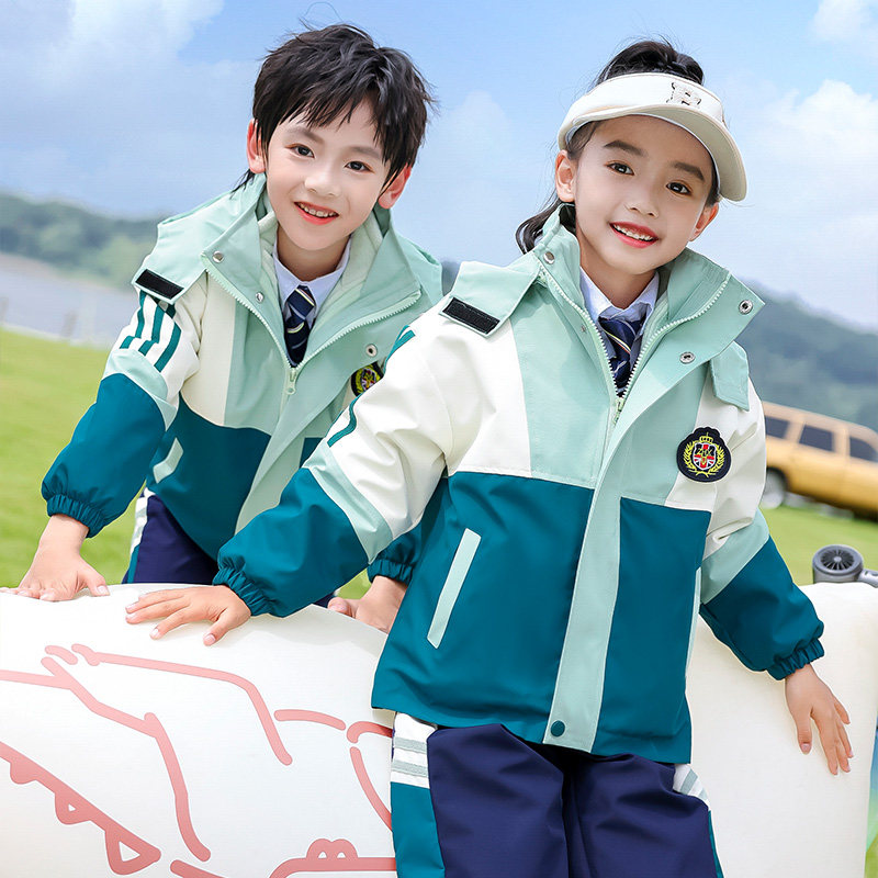 幼儿园园服儿童冲锋衣运动会班服一年级小学生春夏秋冬校服七件套