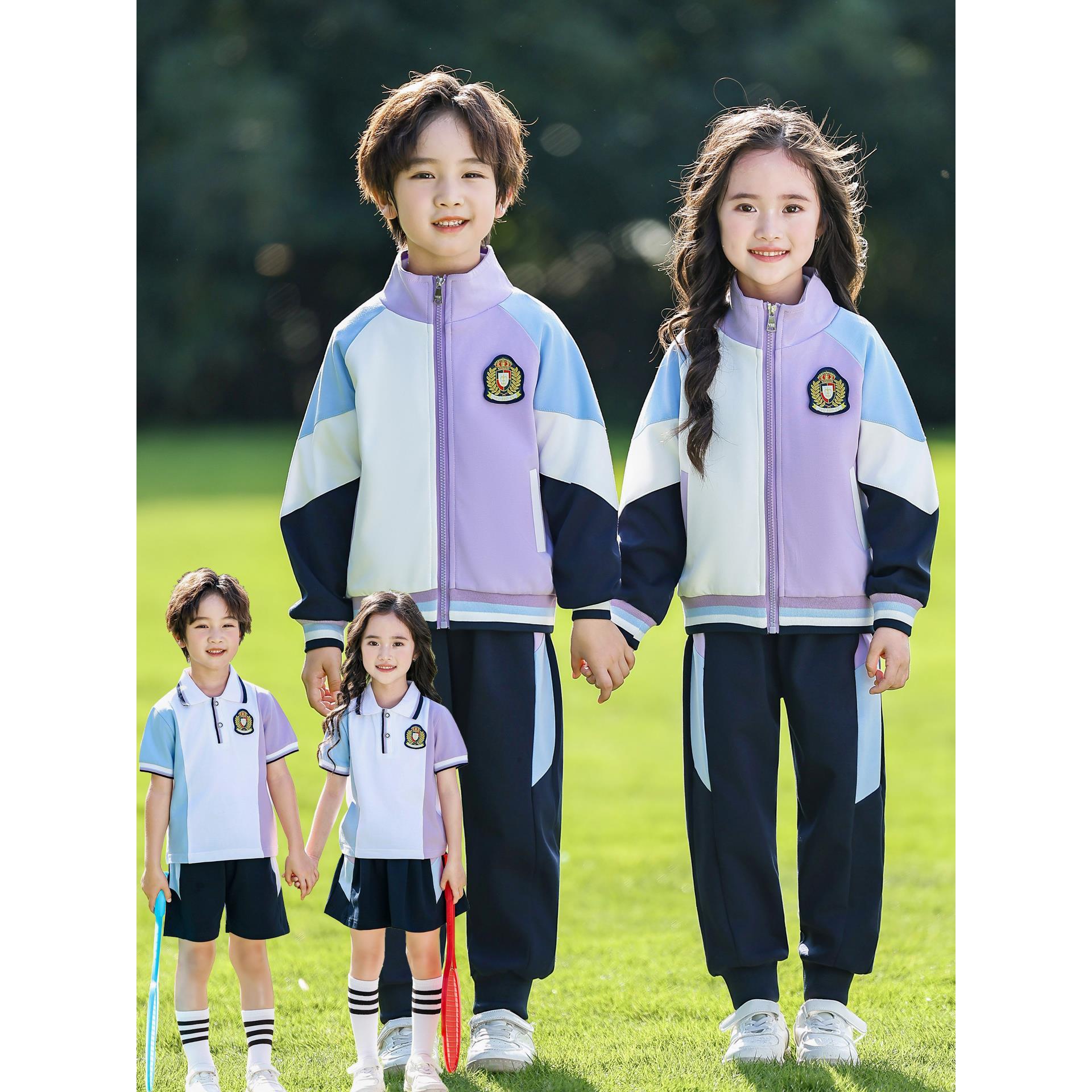 幼儿园园服春秋装三件套一年级小学生班服秋季运动会儿童校服套装