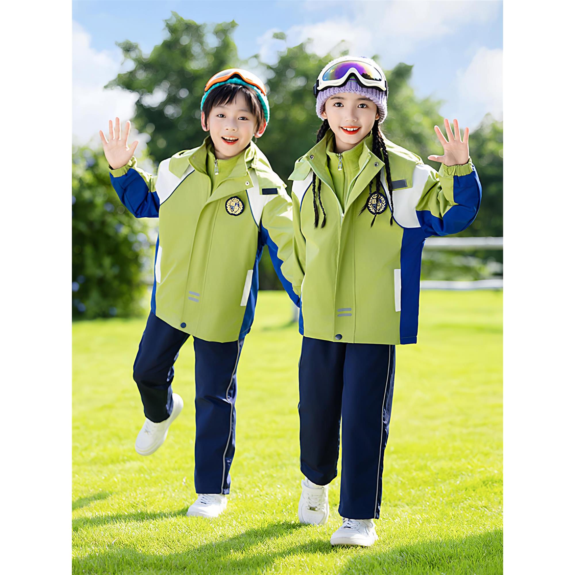 儿童冲锋衣校服2025新款秋冬装一年级小学生班服七件套幼儿园园服