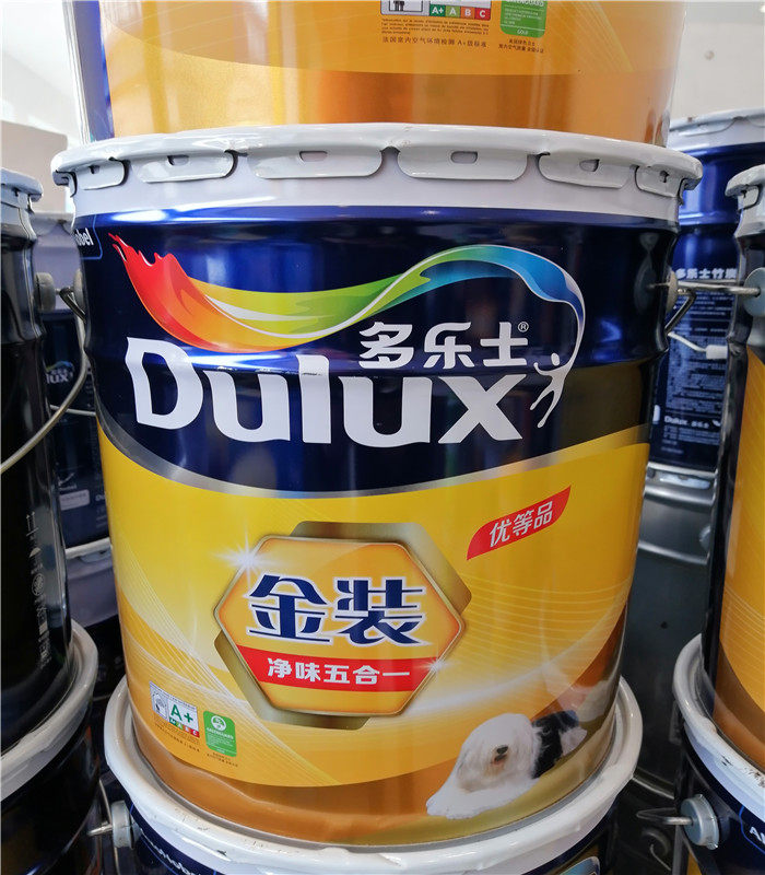多乐士新款乳胶漆金装五合一净味室内翻新无甲醛白色彩色18l面漆