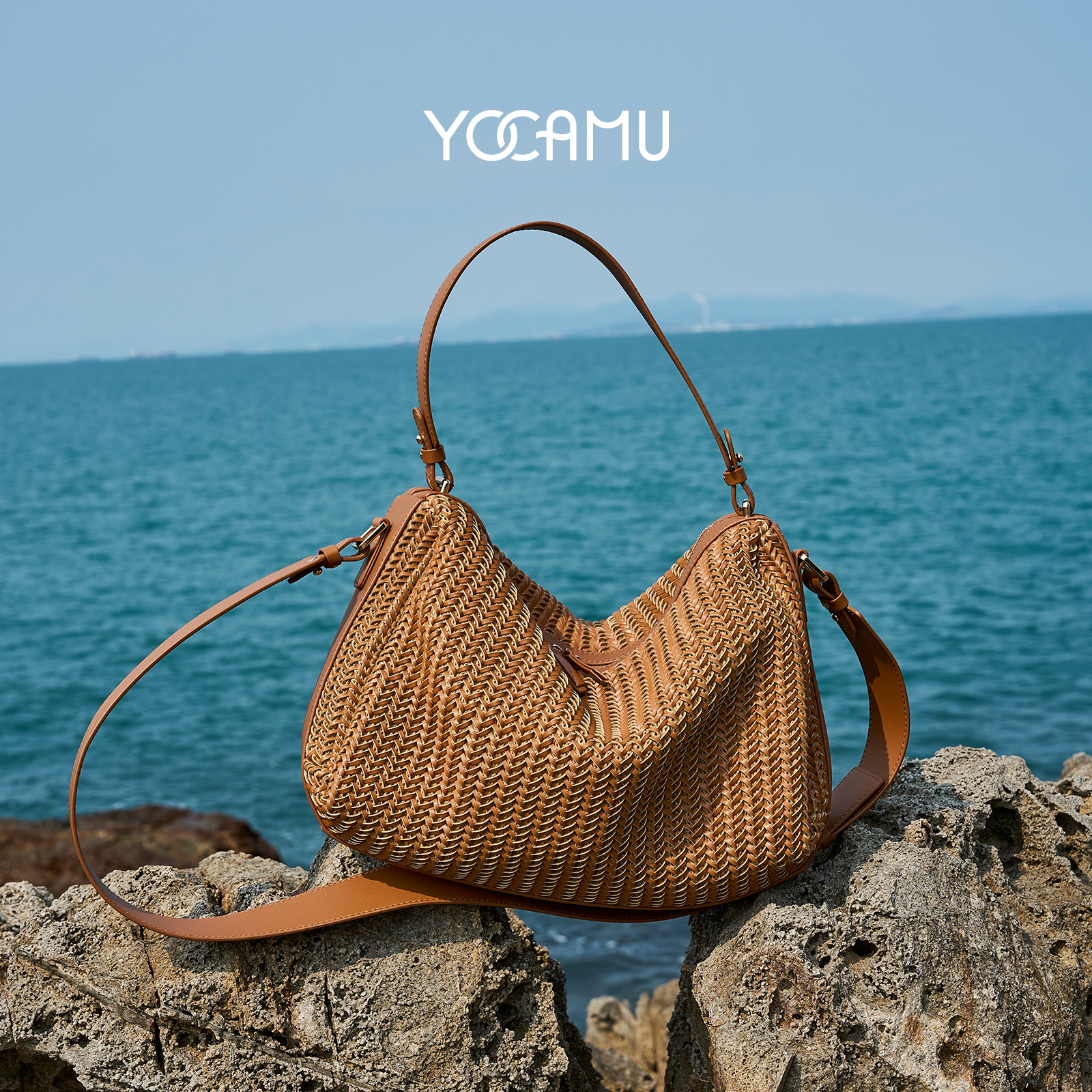 慵懒风度假编织包枕头包斜挎女包