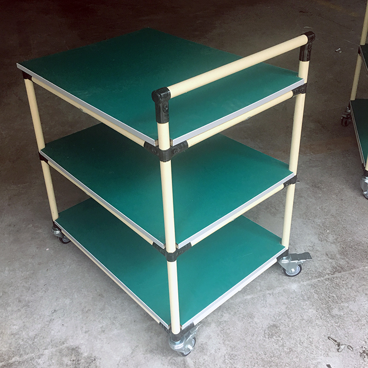 管防静电工作台双层周转车物料架多层老化架测试架手推车
